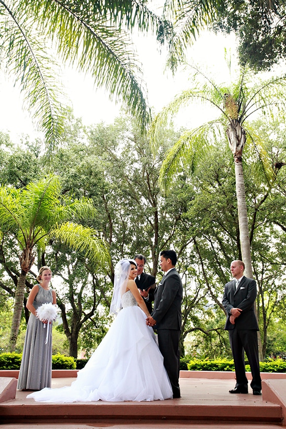 Wedding Couple During Ceremony at the Resort