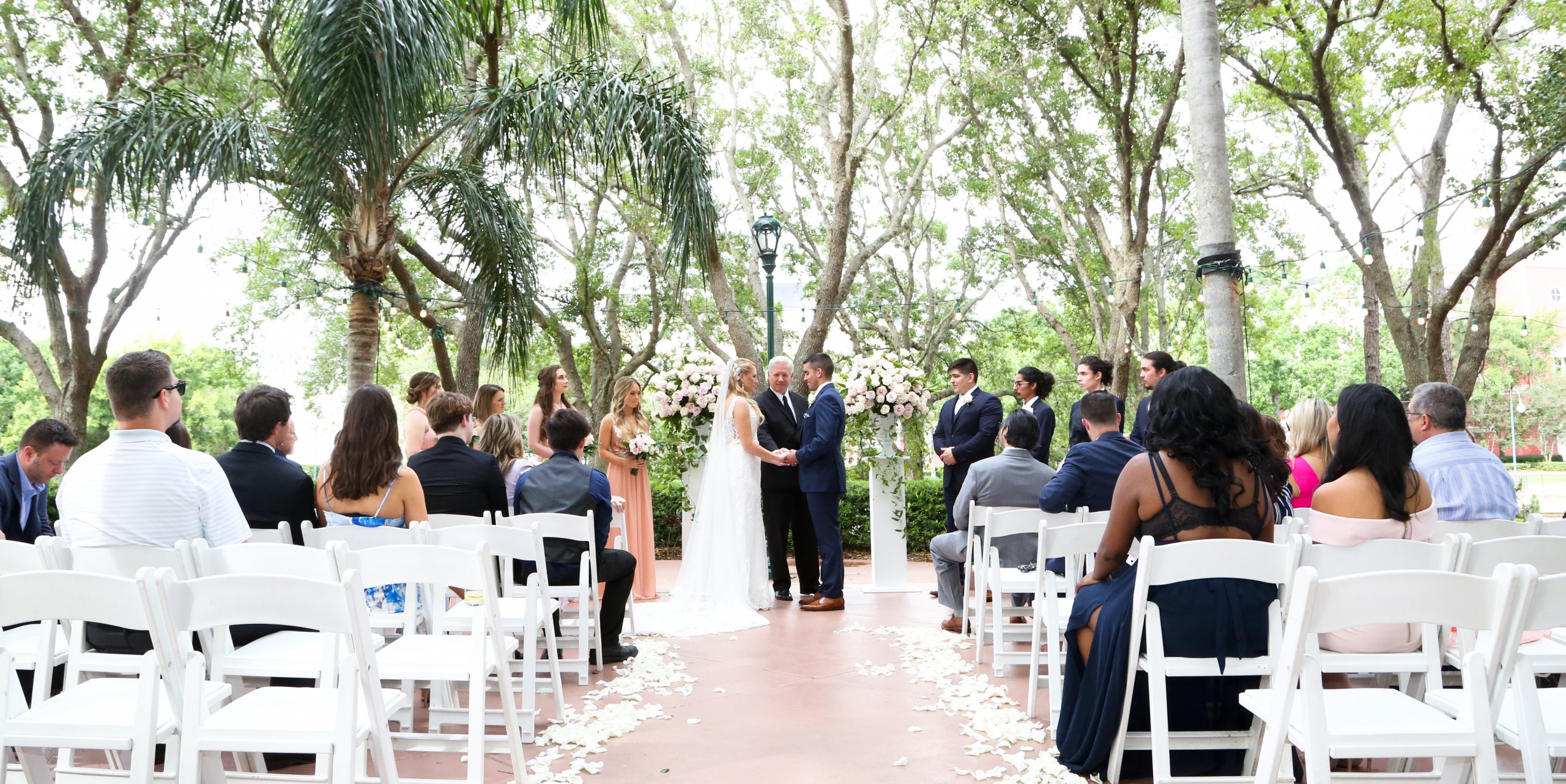 Wedding Ceremony at Crescent Terrace at the Walt Disney World Swan Resort